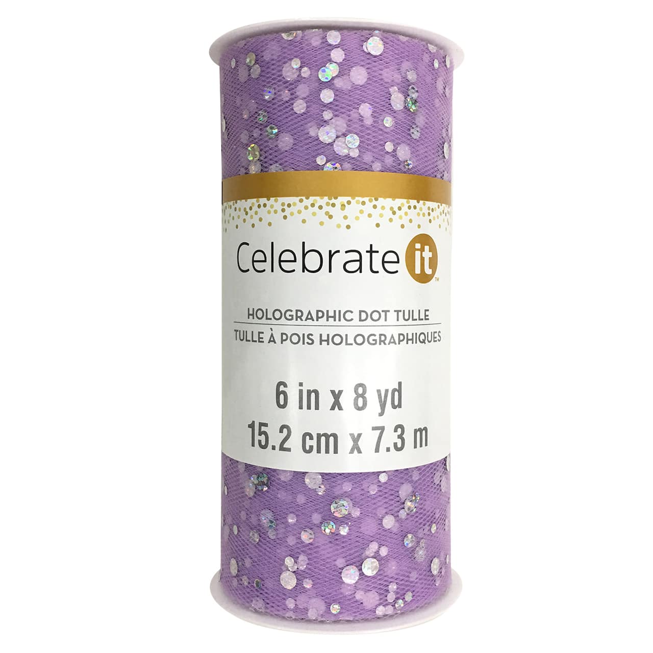 24 Pack: 6" Holographic Dot Tulle by Celebrate It™